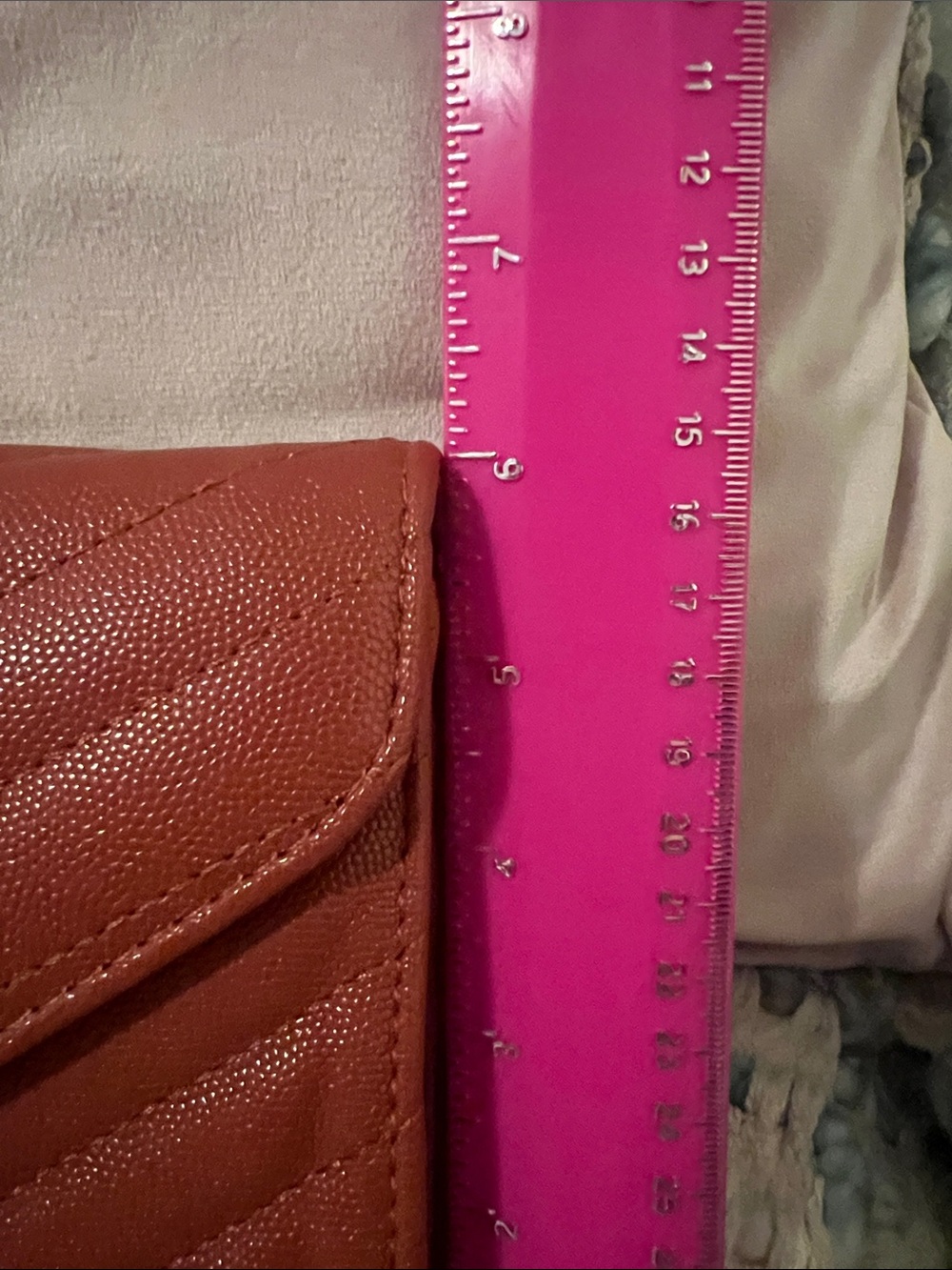 INSPIRED Redish Orange Leather Crossbody with Gold Hardware - Picture 6 of 10